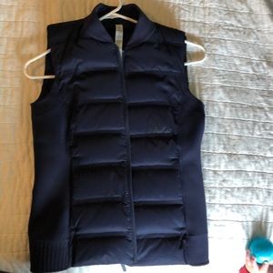Lululemon Navy grey goose down vest